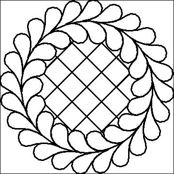 (image for) Crosshatched Feather Wreath-L03618* - Click Image to Close
